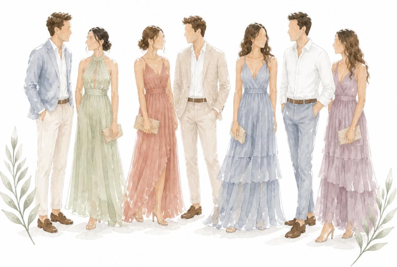 Sugestão de trajes para os convidados